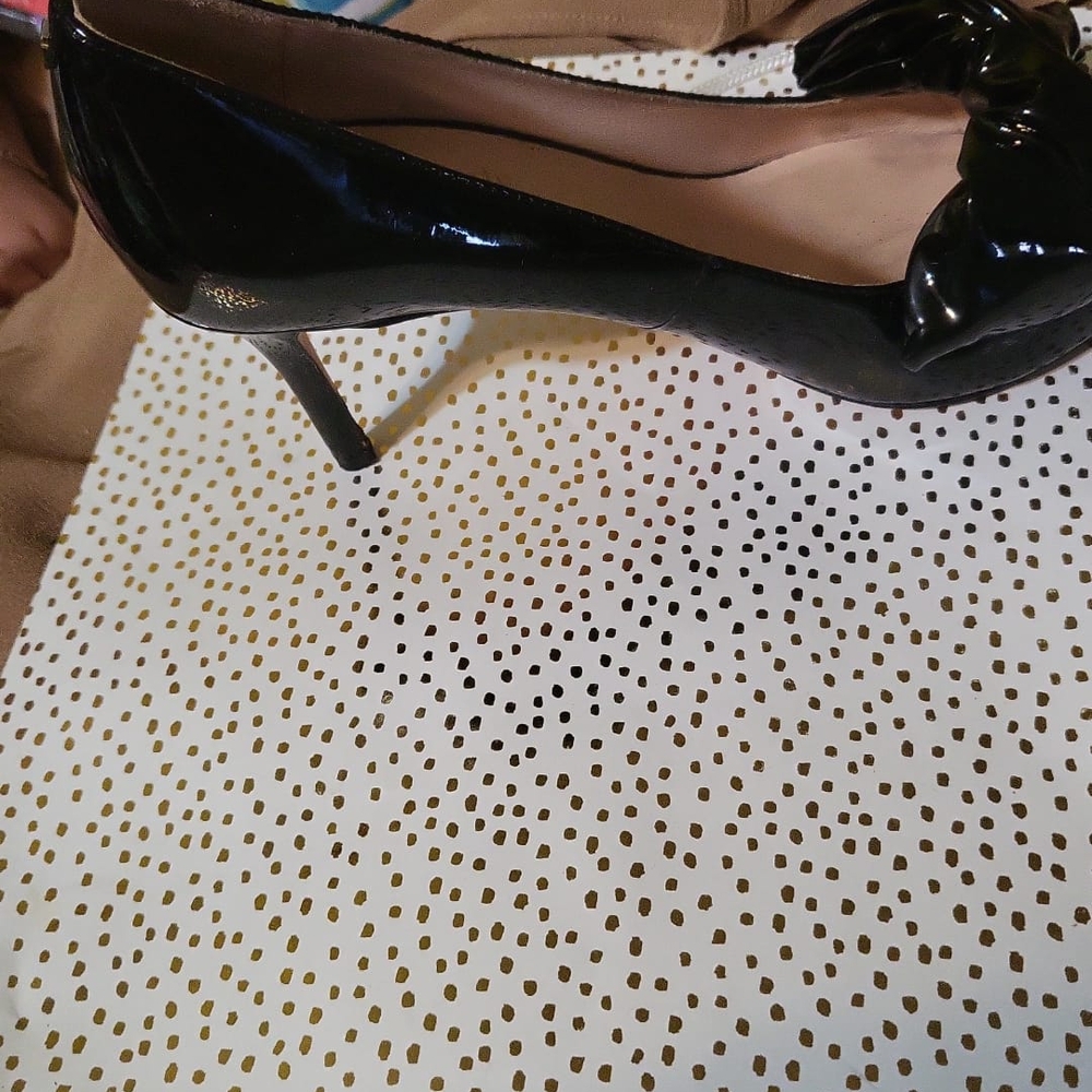 Glossy Black Patent Leather Stiletto Heels